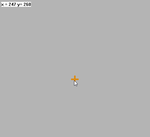 a cross that moves with the cursor demo